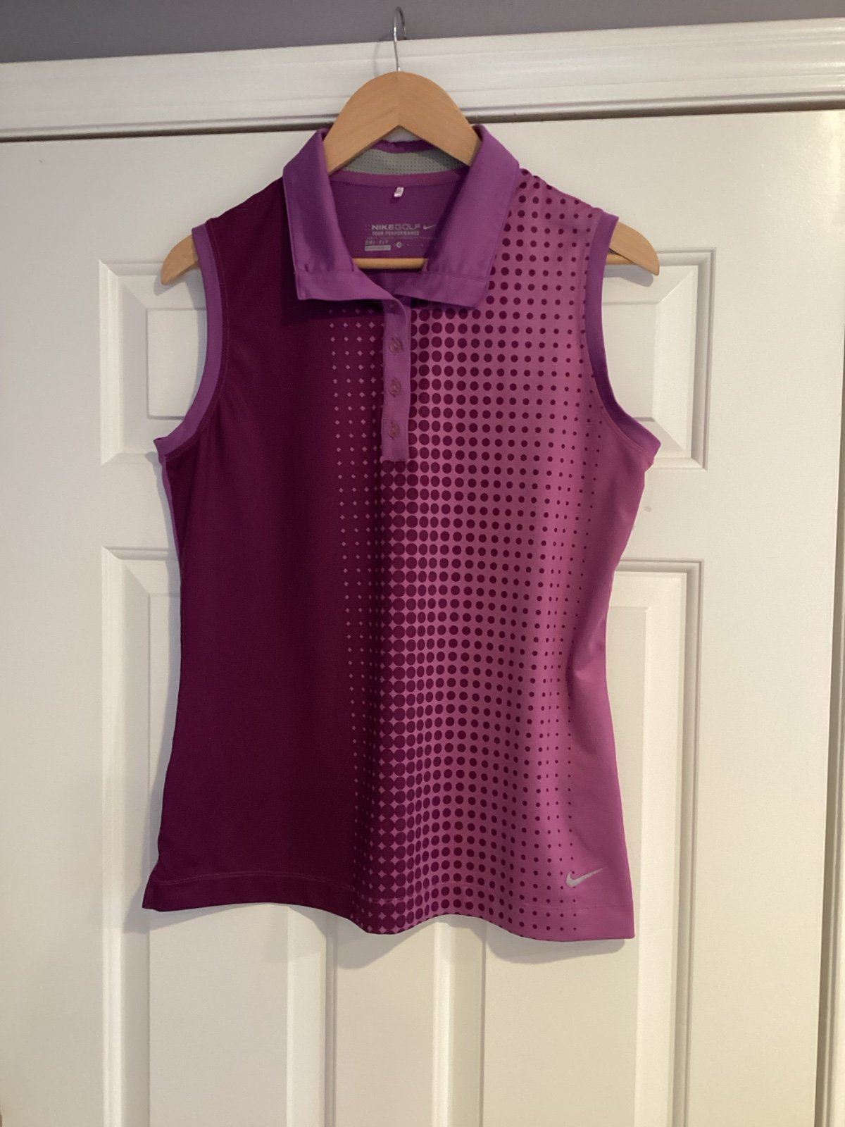Nike Golf Tour Performance Dri-Fit Sleeveless Athletic Polo Shirt M