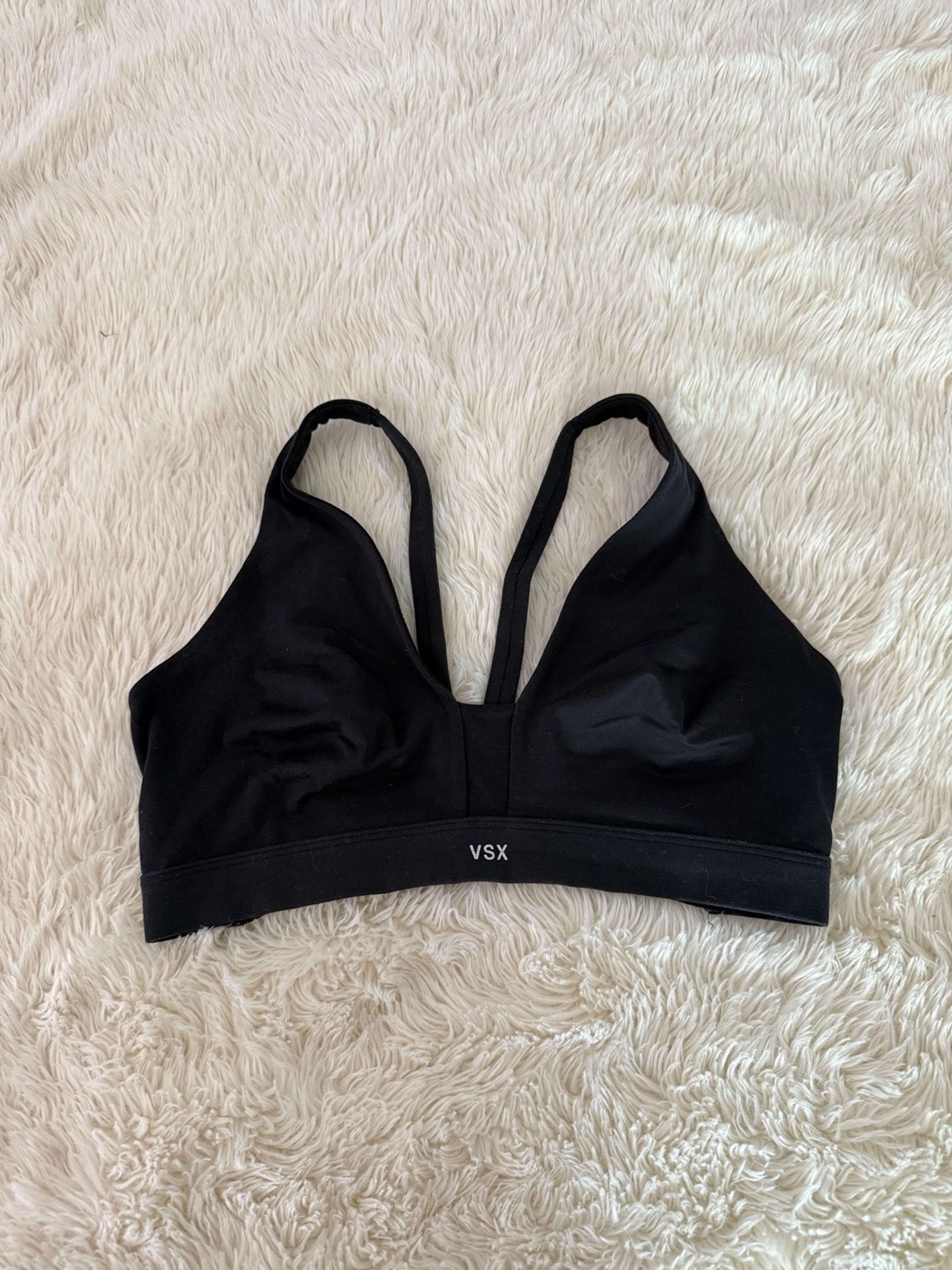 VSX Victorias Secret Black Strappy Back Sports Bra