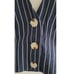 Danielle Bernstein by WeWoreWhat Bella Pinstripe Vest Blue XXL NEW