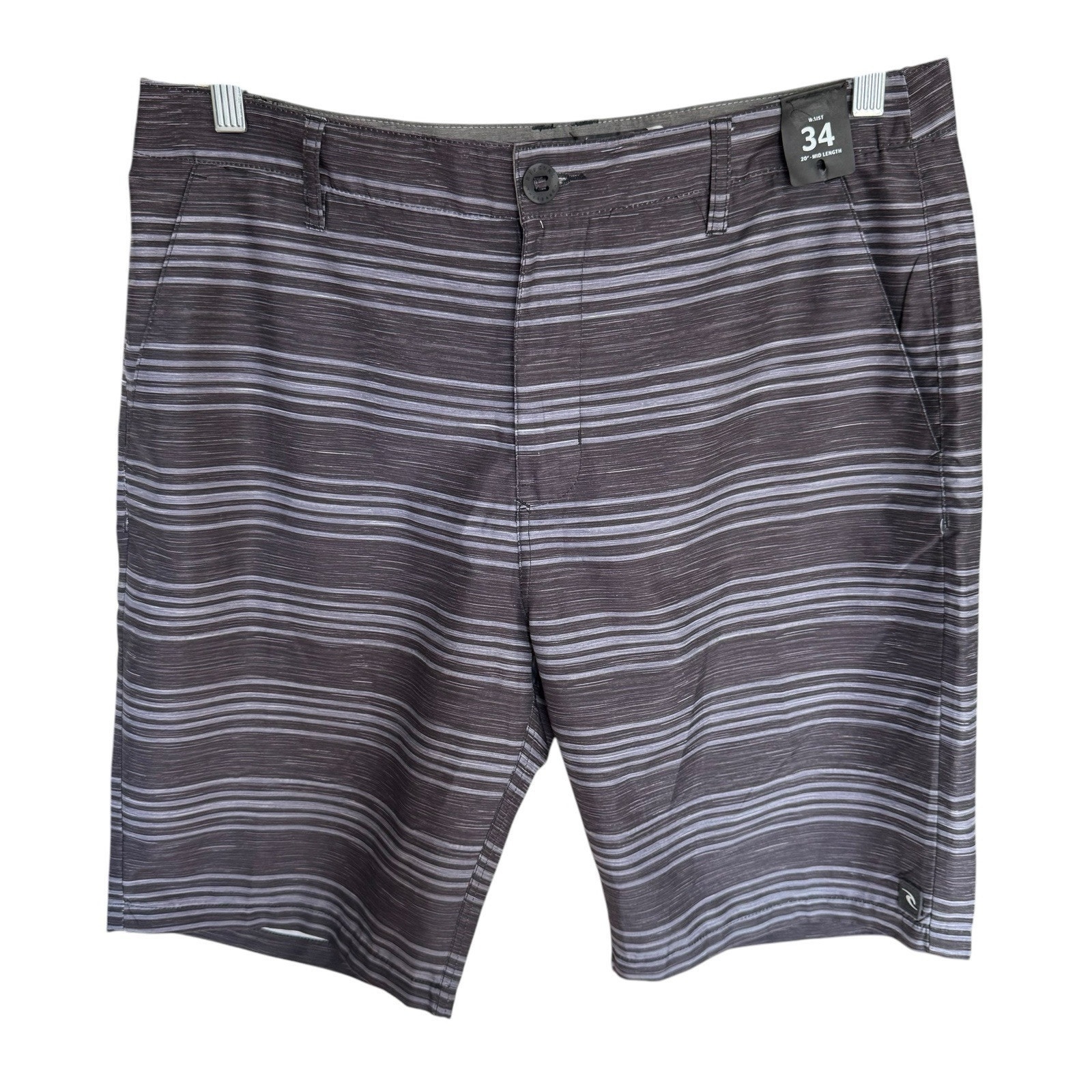 Rip Curl Boardwalk Shorts Mens 34 Stripe 20 Midlength Surfing Beach Coastal NWT