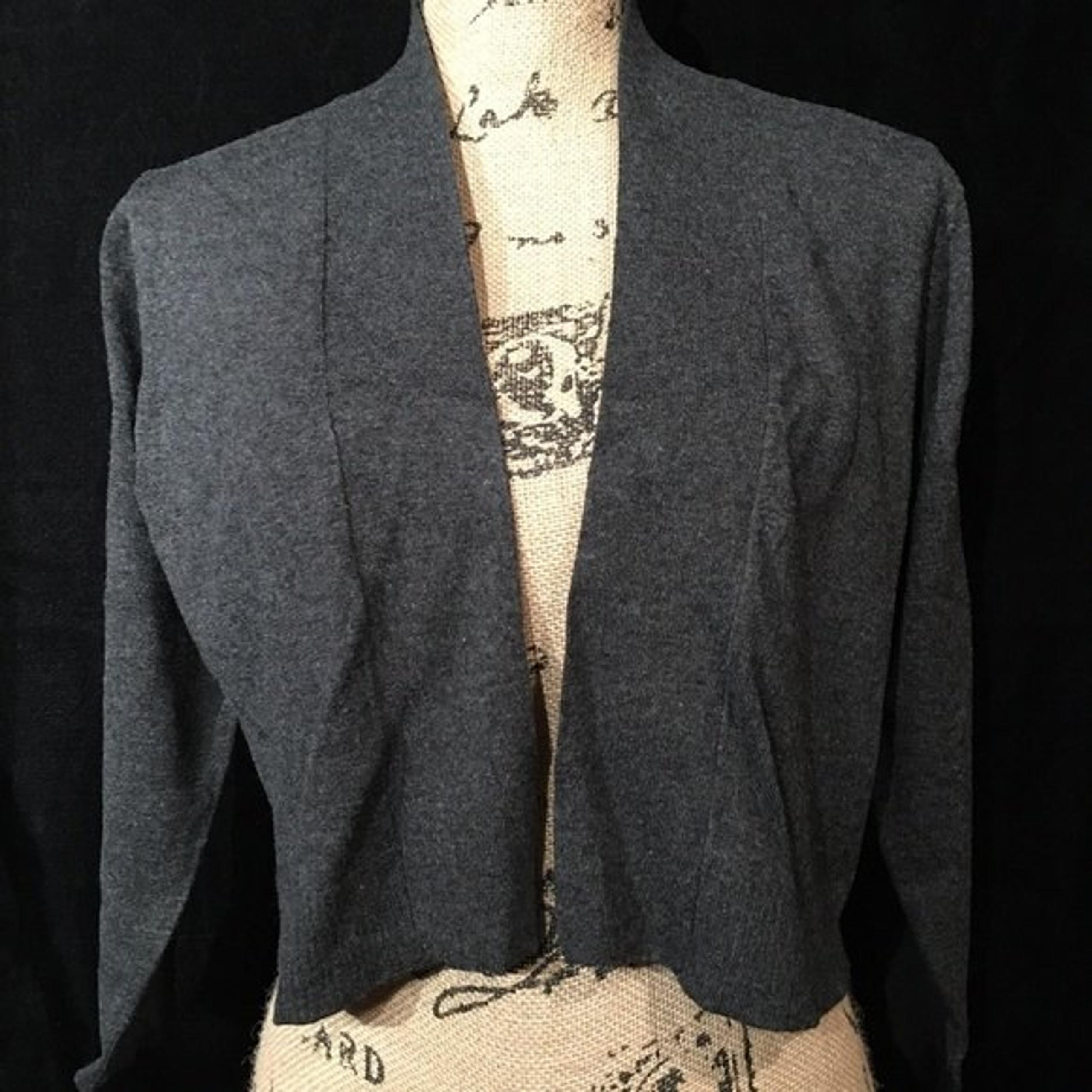 CALVIN KLEIN Shrug, Cropped, CHARCOAL GRAY, Women’s Size Large