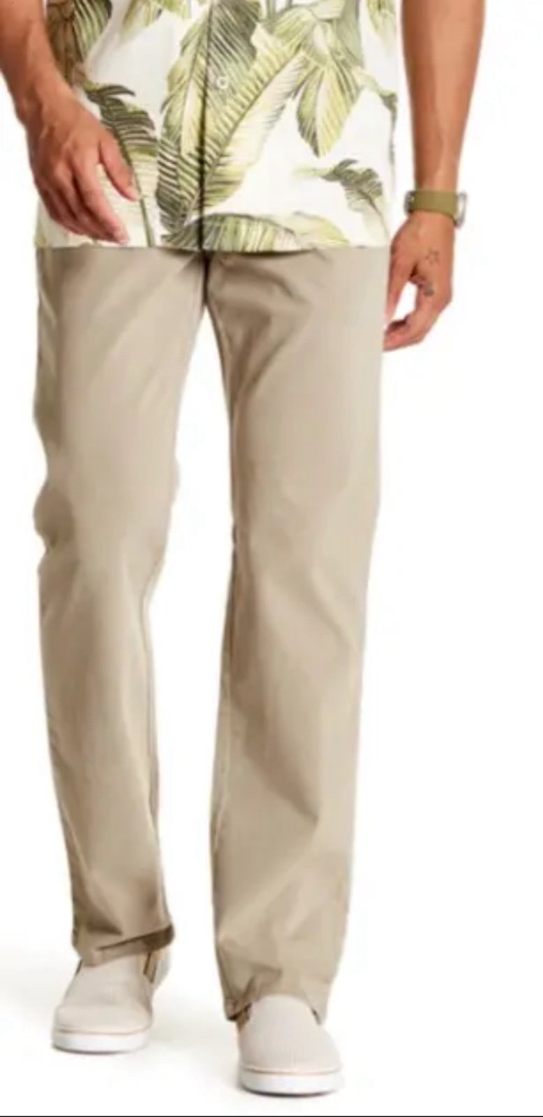 Tommy Bahama Santiago Authentic chino jeans pants beige khaki dark twill 35 x 34