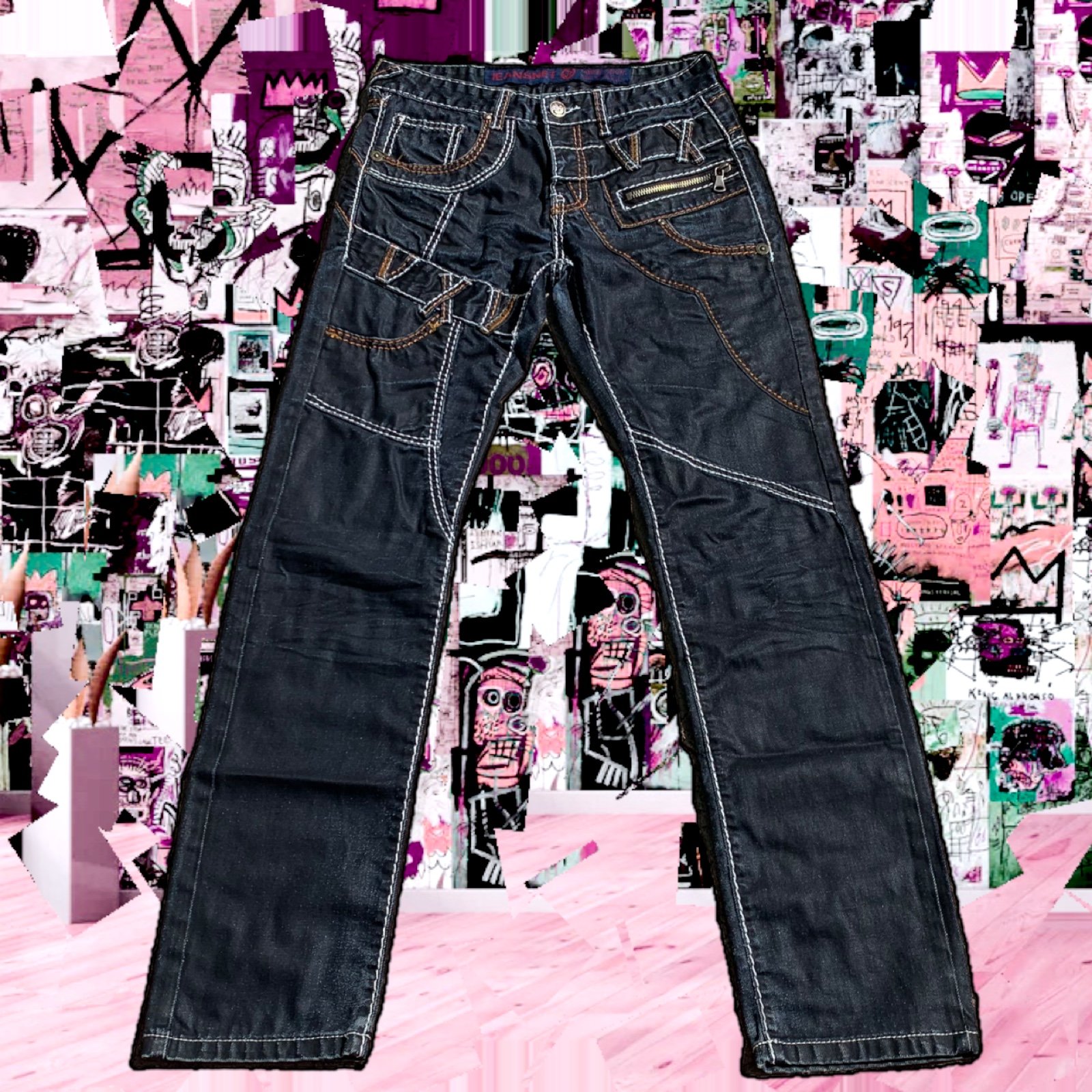 RARE DOPE STITCHES & MULTIPLE POCKETS JEANS