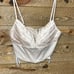 Superdown Revolve Mindy Pleated Bustier Top Champagne Sheen Satin Size XS NWT