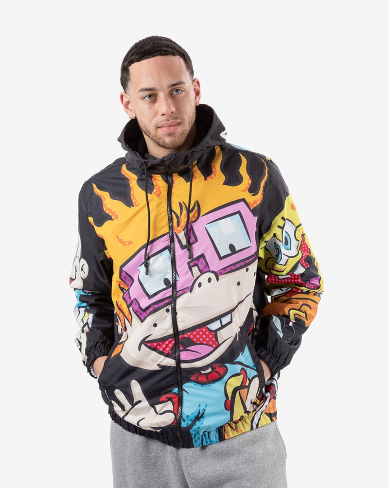 Members Only x Nickelodeon Windbreaker jacket (size XL)