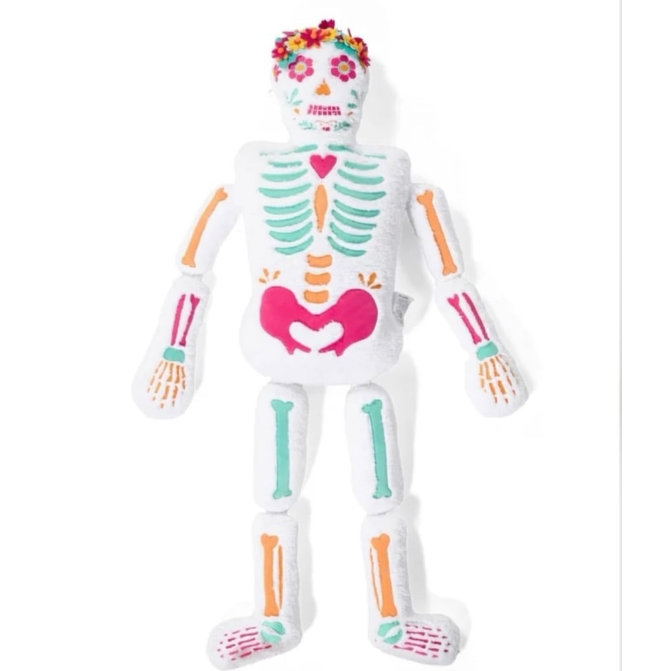 Dia de Los Muertos Sugar Skull Skeleton Large Figural Pillow Day of the Dead NEW