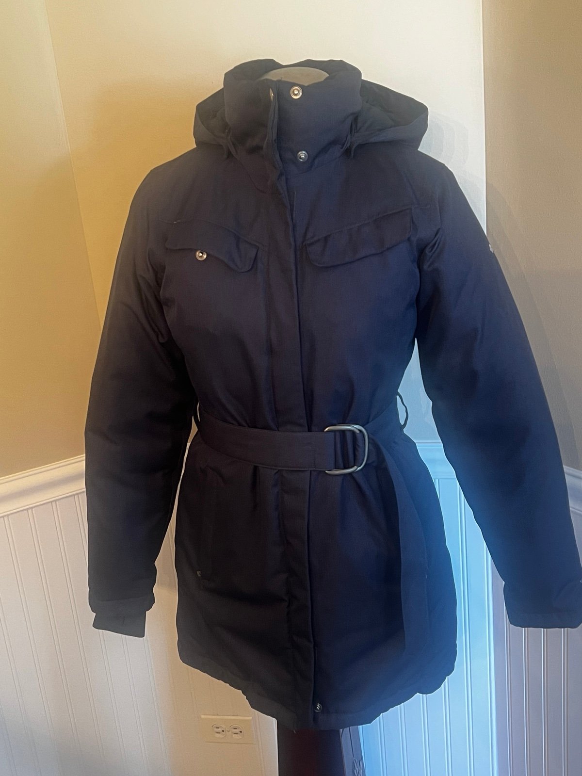 COLUMBIA woman’s navy omni heat coat XS