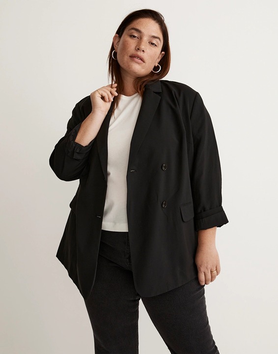 Madewell The Plus Relaxed Blazer in Softdrape Women's 2X NWT