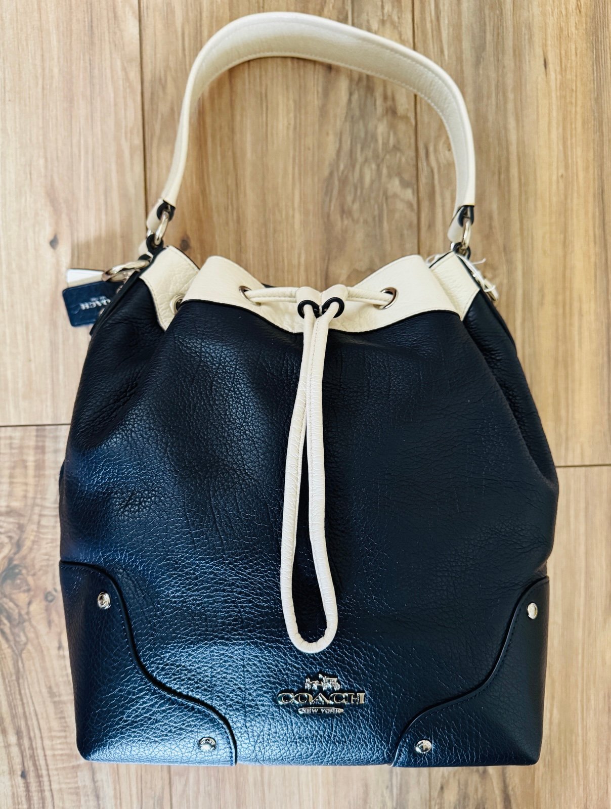 Coach leather bucket bag