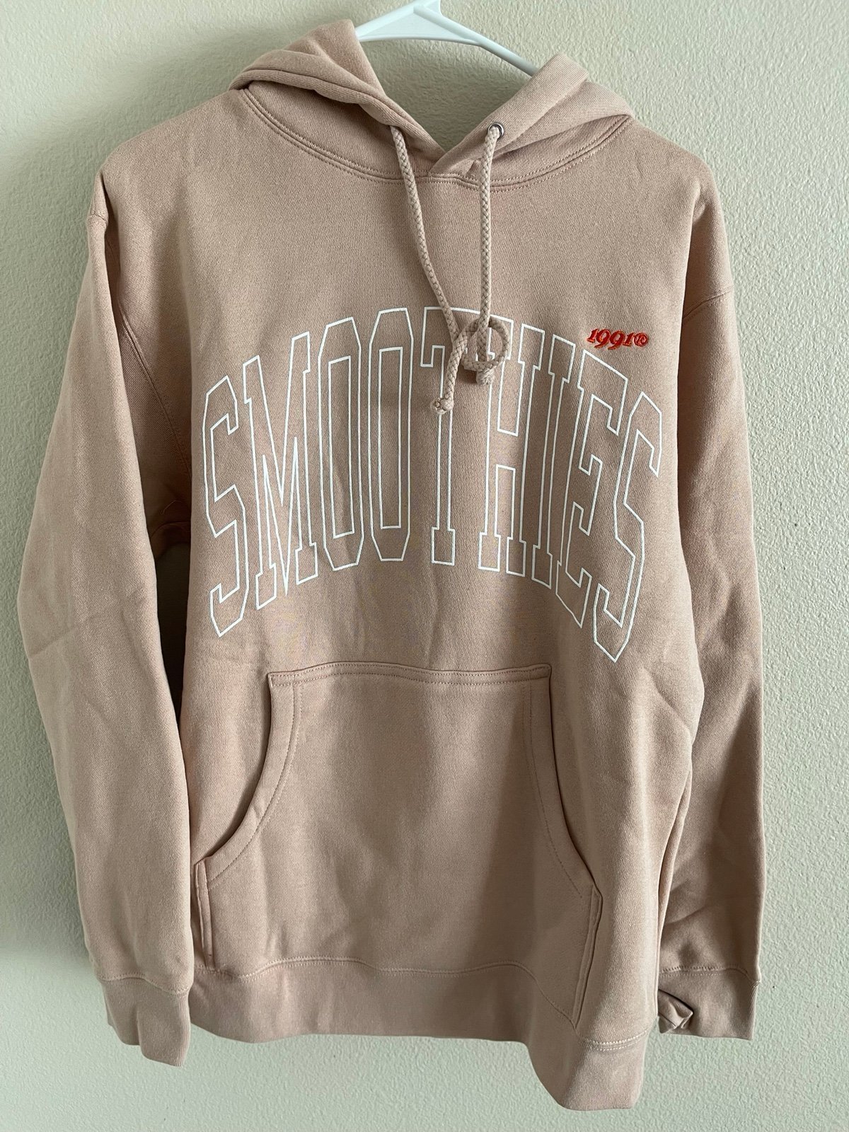 New Rare Midnight Organic Dusty Pink Smoothies Hoodie size Small Larry June