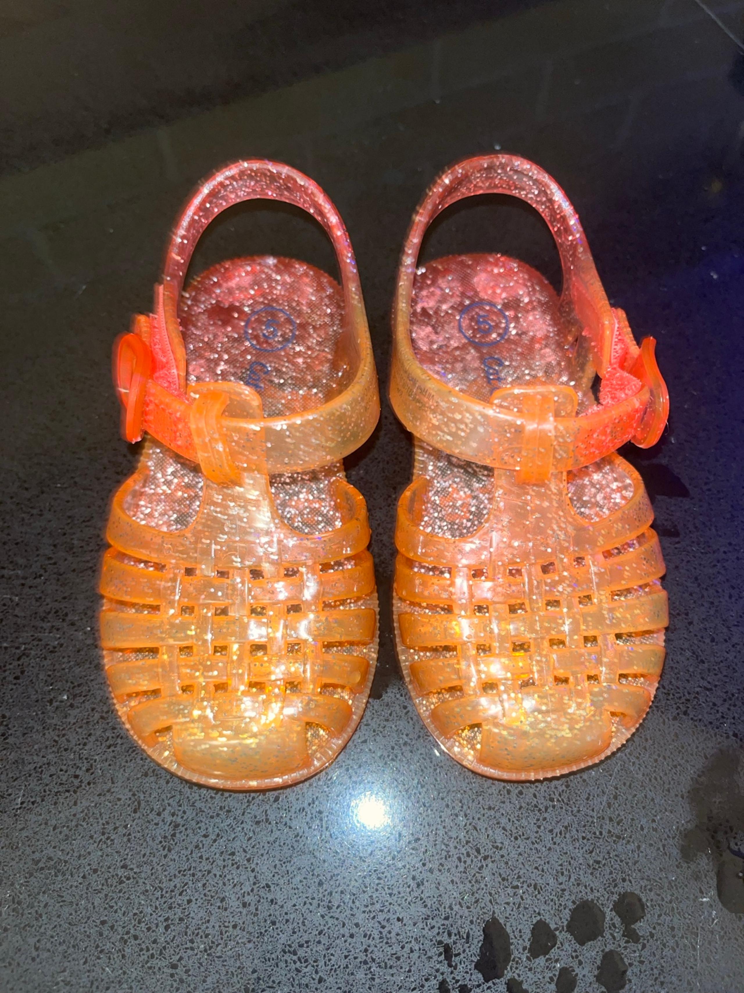 Sunny Fisherman Jelly Sandals, 5, Sunset Orange/Red Ombré - Cat & Jack