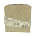 Veratex Tissue Box Cover Really Stone Beige Square Heavy Natural Bathroom Decor