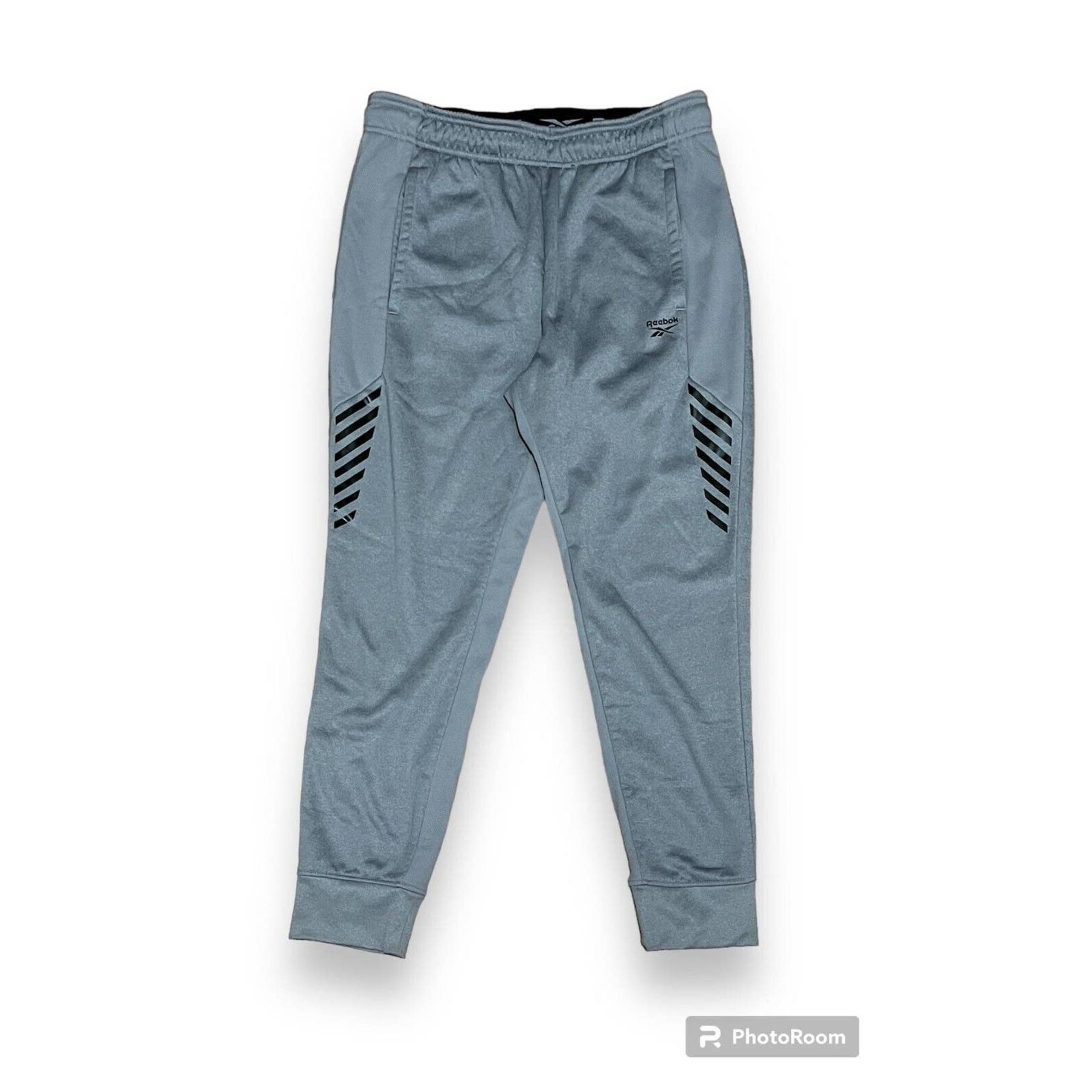 Reebok Track Pant Jogger Active Men's Knit /Fleece Pants Large Heather Gray NWOT