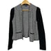 Chico's Black Label Chain Link Cardigan Sweater Black White Casual Knit - 1 / M