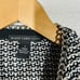 Chico's Black Label Chain Link Cardigan Sweater Black White Casual Knit - 1 / M
