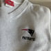 New Enlgand Patriots V Neck Sweater Men's L Gray Pull Over Striped Soft Rare