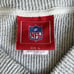 New Enlgand Patriots V Neck Sweater Men's L Gray Pull Over Striped Soft Rare