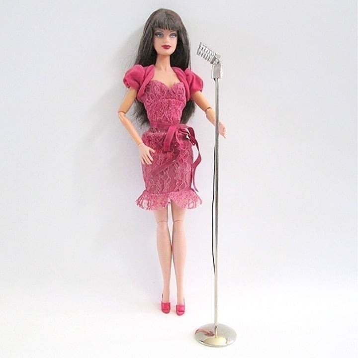 Dynamite Girls Metal Standing Microphone 1940s Big Band Style Integrity Toys