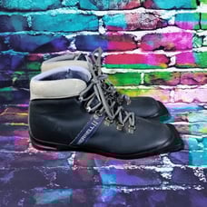 VTG MERRELL ITALY Leather Ski Boots Women's 8 Nordic 3 Pin Cross Country Artik