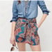 J Crew 98 Tie-Waist Short Skort Paisley Ratti Mediterranean Size 6 EUC