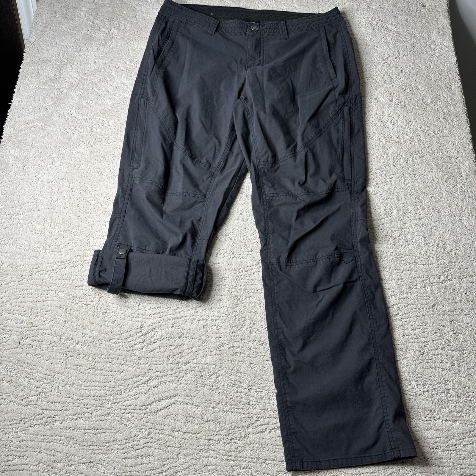 Women's Kuhl 14S Grey Free Flex Roll Up Nylon Pant Outdoor Hiking