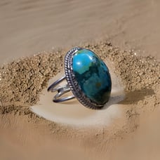 Genuine turquoise ring size 7