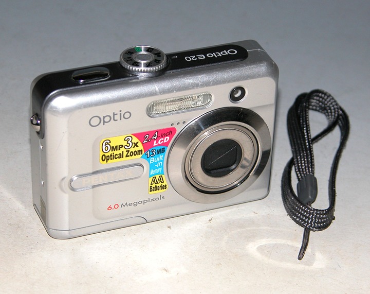 Pentax Optio E20 6.0MP Digital Camera - Silver #7826