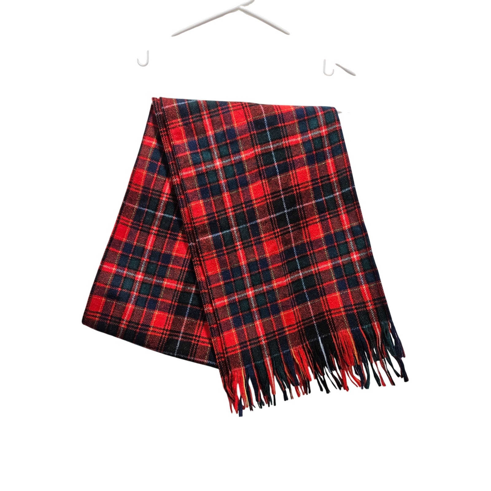Vintage Pendleton Wool Tartan Plaid Christmas Holiday Scarf
