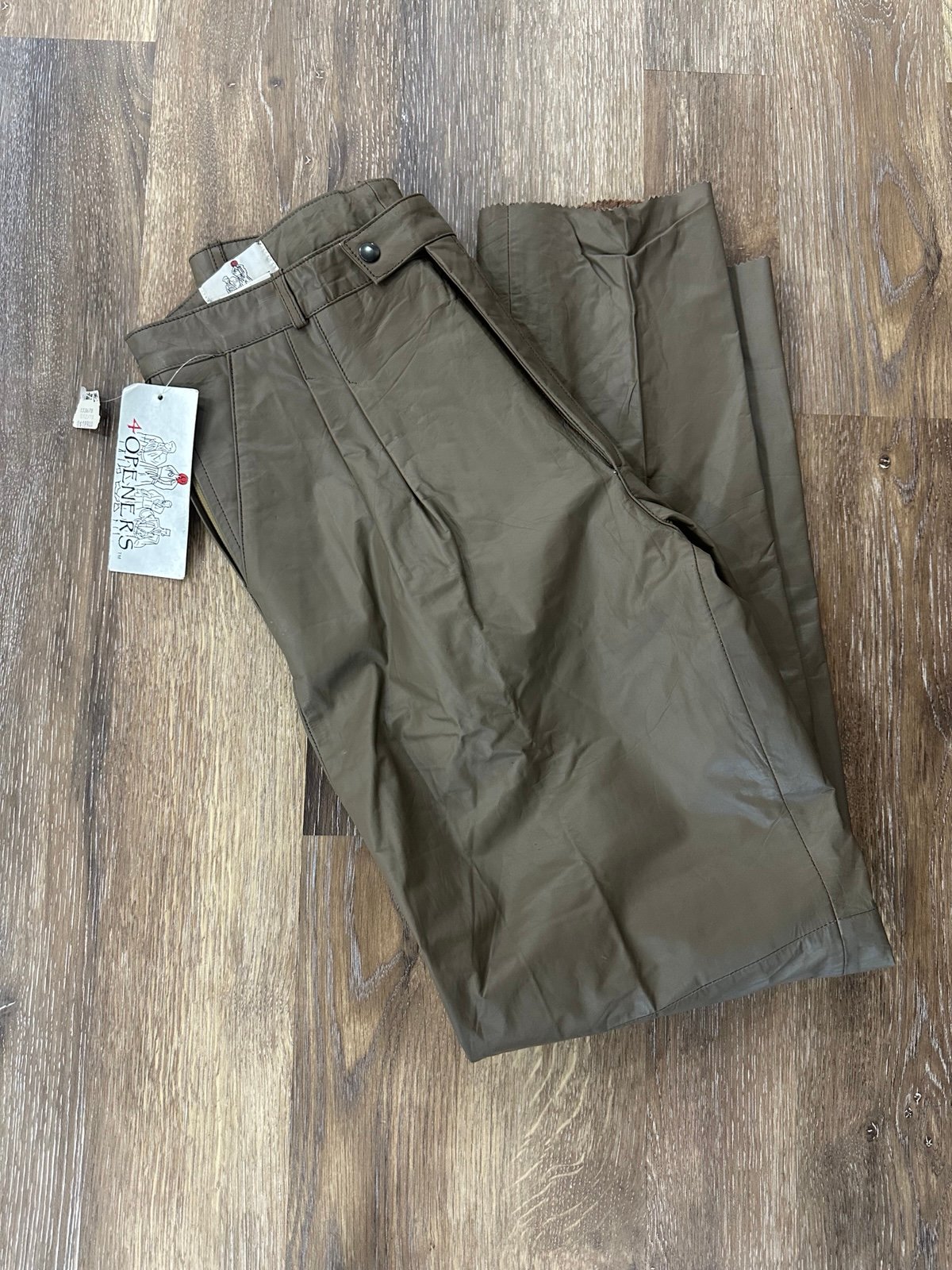 VTG 80’s 4 OPENERS Men’s Leather Pants Pleated Front 3 Pocket S-38