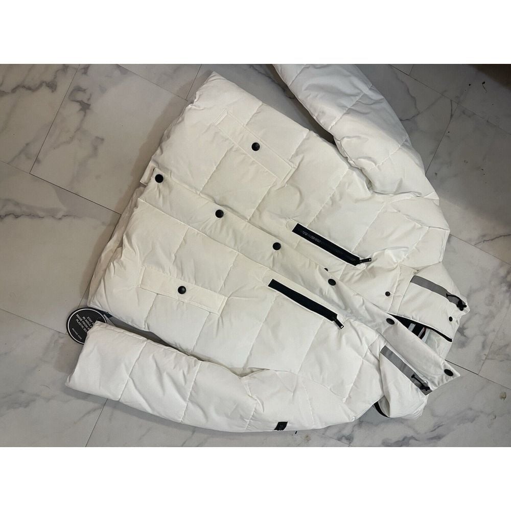 Michael Kors Men's White Hooded Puffer Coat Size Large