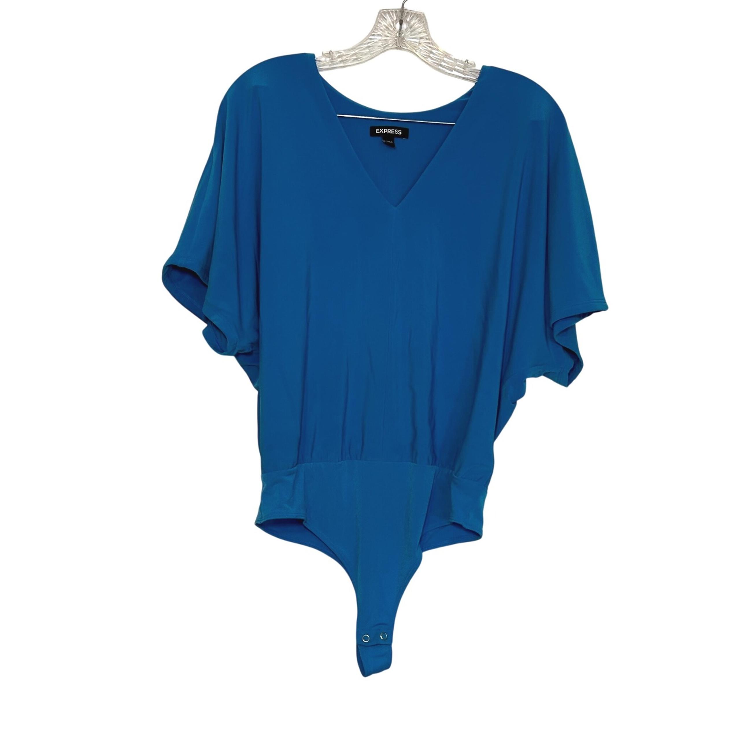 Express Blue Bodysuit Women's Small y2k oversized minimal casual office