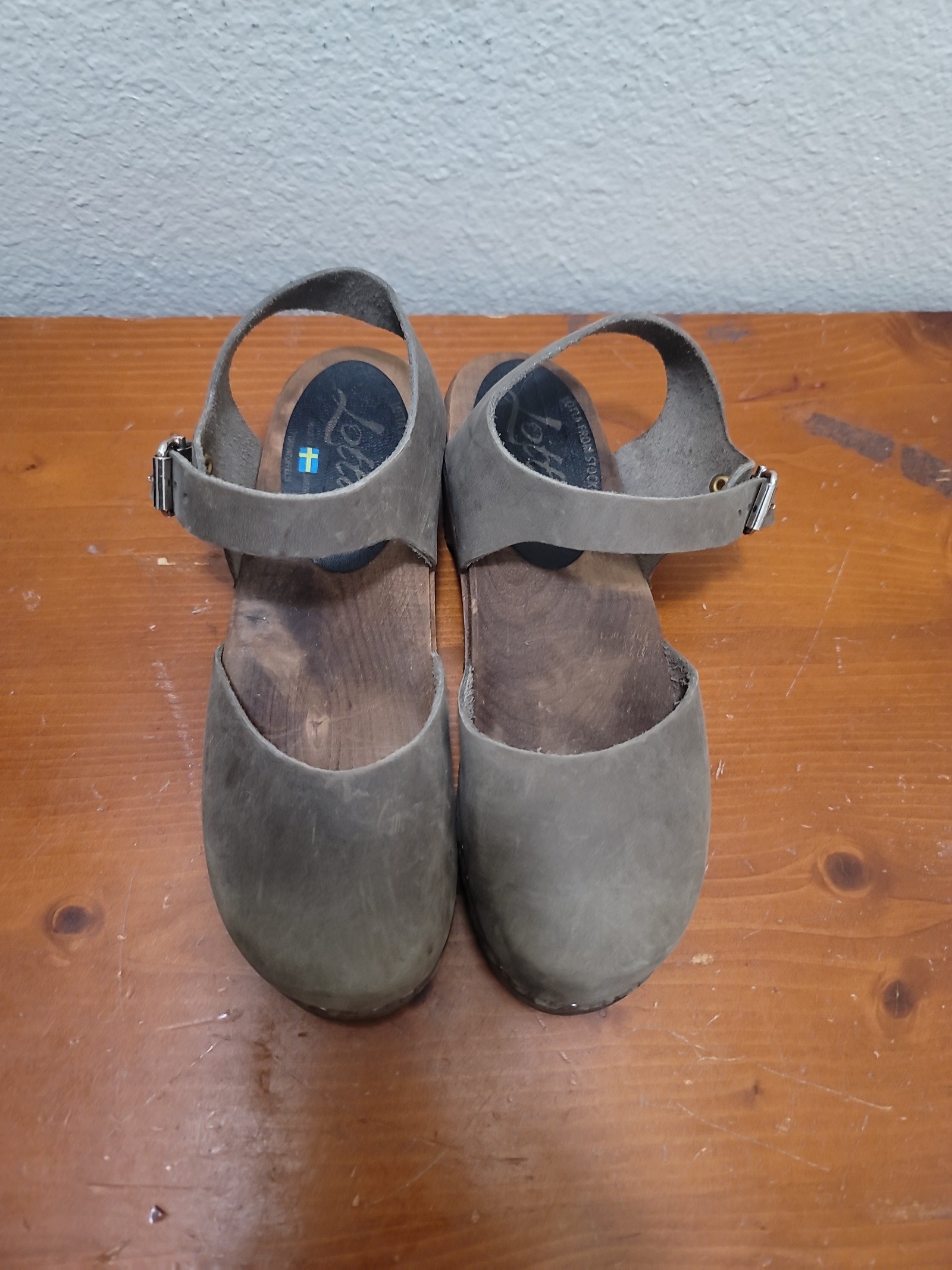 Lotta women's low wood olive oiled clog mary Jane's