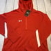 Under Armour Womens Storm Fleece Hoodie XL Red 1/2 Zip Heatgear Outdoor Stretch
