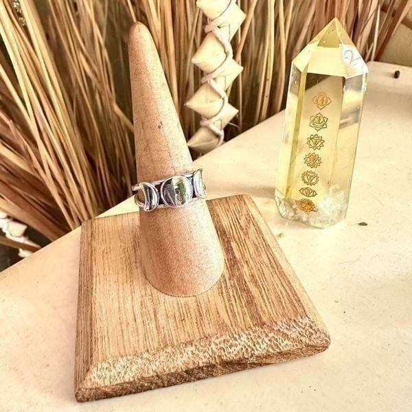 Moon Phase Sterling Silver Ring Sizes 7,8