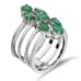 Sterling Silver Emerald Multi Shank Ring SR-3892