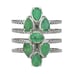 Sterling Silver Emerald Multi Shank Ring SR-3892