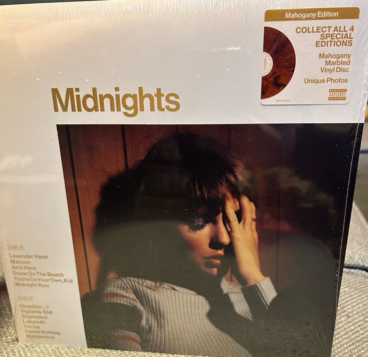 Taylor Swift Midnights Vinyl (Mahogany) still in plastic