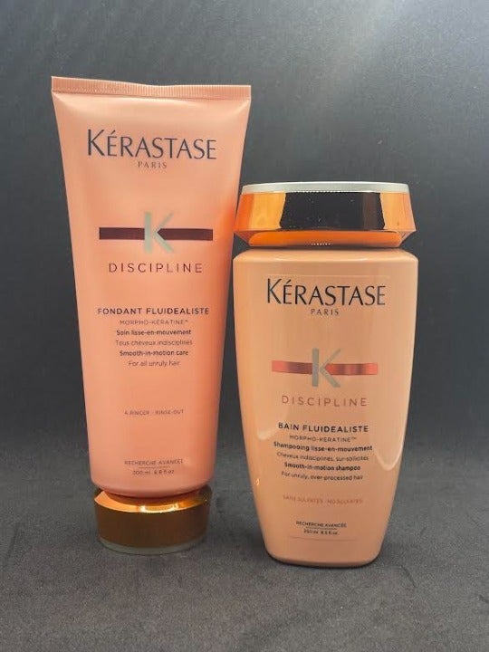 Kerastase Discipline Bain Fluidealiste Sulfate Free 8.5oz & Fondant 6.8oz set