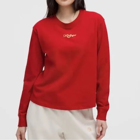 Lululemon related fit cotton Jersey LS/ New year/size4/ The price is firm thanks