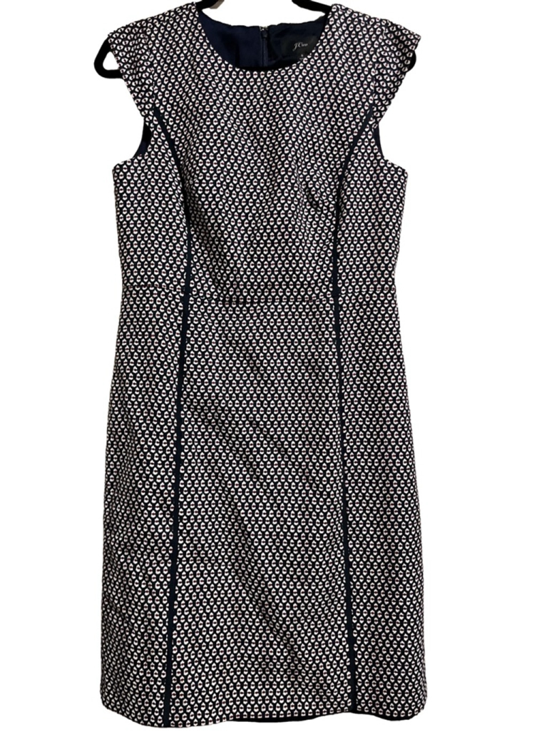 EUC J.Crew Dress Women’s Size 8 Navy and White