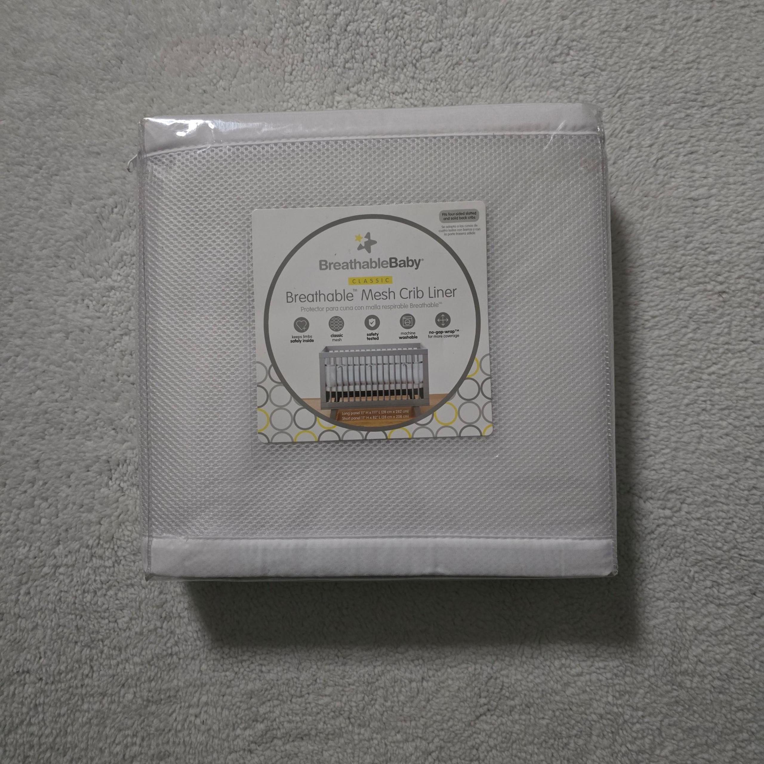 New BreathableBaby Classic Mesh Crib Liner New In Package White