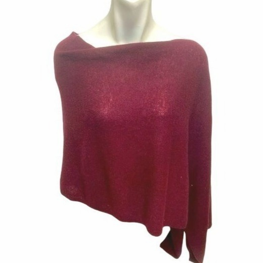 Tees by Tina Cashmere Merlot Knit Wrap One Size NWT