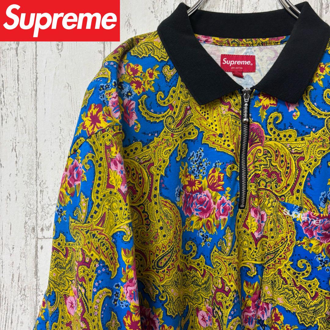 【Extremely Rare】SUPREME Supreme Polo Shirt Paisley Long Sleeve Embroidery