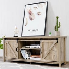 60 Tv Stand w/Sliding Barn Doors