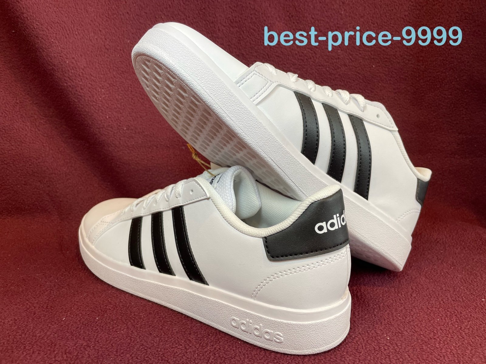 adidas - Size M7/ W8 - Unisex Big Kids Grand Court 2.0 K White GW6511 - Note