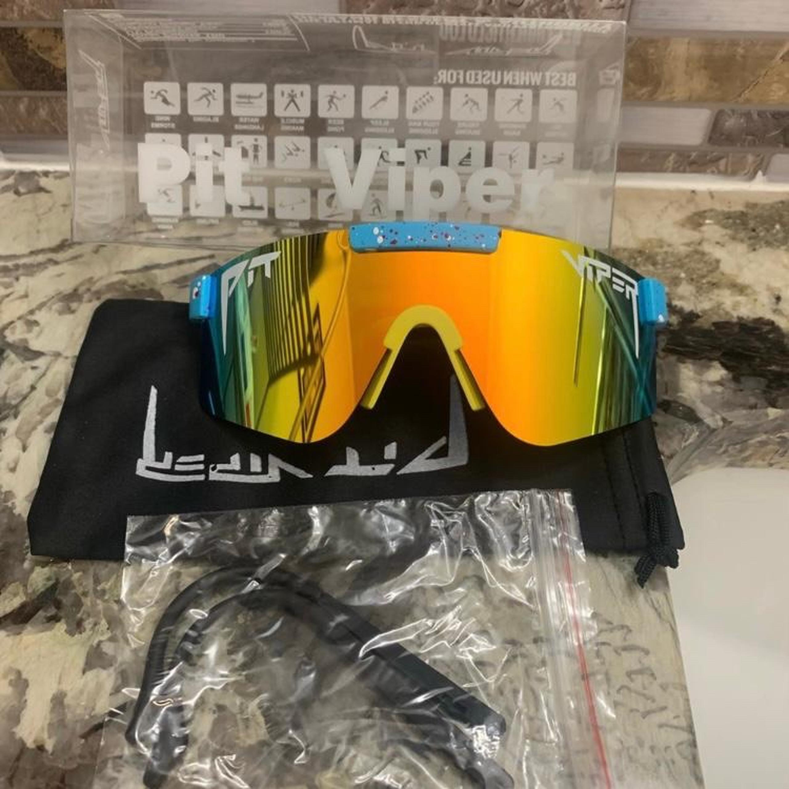 Viper Polarized Men Sport Sunglasses Driving Pilot Fishing Pit Wrap Glasses 16