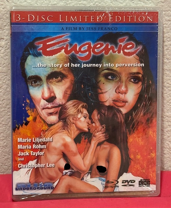 Eugenie Story of Her Perversion 3 Disc Limited Edition Blue Underground Blu-ray