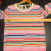 J Crew Women's Italian Cashmere Stripe Soft Rainbow Crewneck Sweater Size Small