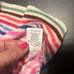 J Crew Women's Italian Cashmere Stripe Soft Rainbow Crewneck Sweater Size Small