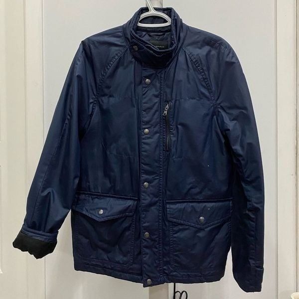 Banana Republic Navy Field Jacket Coat Size Small Weather Resistant